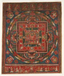 Vasudhara Mandala, fechado en 1777 Samvat 897
