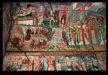Bóveda y pared en la entrada, bizantino, probablemente c. siglo X