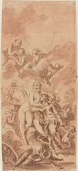 Venus en la fragua de Vulcano, siglo XVIII