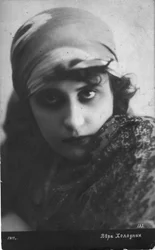 Vera Kholodnaya, actriz de cine mudo rusa, 1916