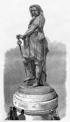 Memorial de Vercingétorix en Alesia, cerca de Dijon, Francia, 1882-1884