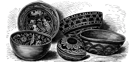 Vasijas de loza japonesa de Brasil, c1890