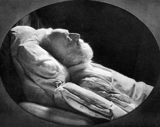 Victor Hugo, autor francés, en su lecho de muerte, 22 de mayo de 1885