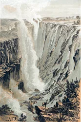 Cataratas Victoria, África, vista desde el este, 1866