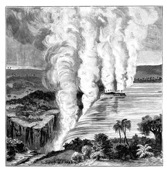 Cataratas Victoria del río Zambezi, en la frontera entre Zambia y Zimbabue