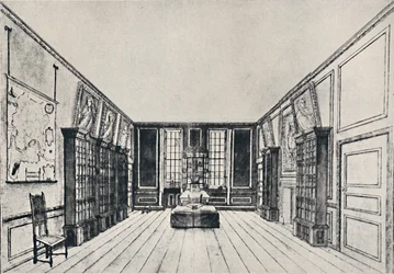Vista hacia el Támesis en la Biblioteca de Samuel Pepys, York Buildings, 1928