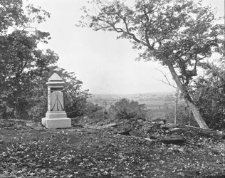 Vista desde Culps Hill, Gettysburg, Pensilvania, EE.UU., c1900