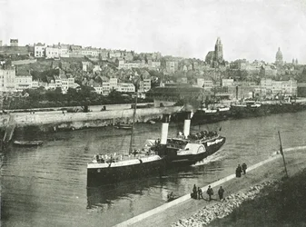 Vista desde el Muelle Oeste, Boulogne, Francia, 1895