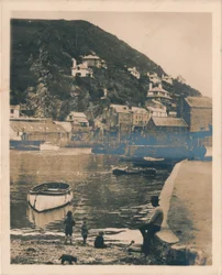 Vista desde el puerto - Polperro, 1927