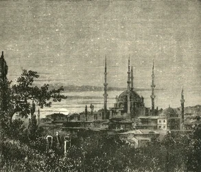 Vista en Adrianópolis - La Mezquita de Selim II, 1890
