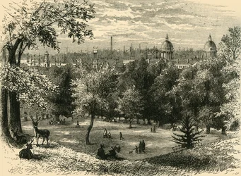 Vista en el Parque de Greenwich, c. 1878