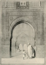 Vista en el Salón de las Dos Hermanas, siglo XIX, 1907