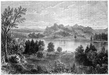 Vista en el valle del alto Mississippi, 1877