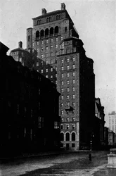 Vista mirando al sur en Madison Avenue del Edificio de los Clubes de Fraternidad, Ciudad de Nueva York, 1924