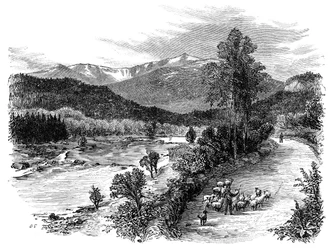 Vista de Lochnagar, Escocia, 1900