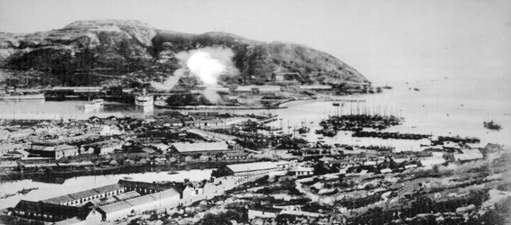 Vista de Port Arthur, Manchuria, 1904