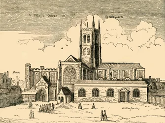 Vista de St. Mary Overy, c1878