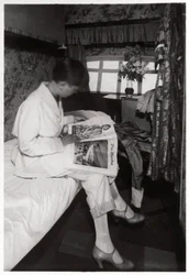 Vista de una cabina de pasajeros a bordo del Zeppelin LZ 127 Graf Zeppelin, 1933