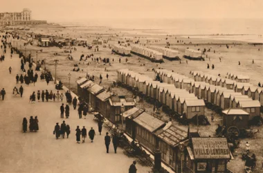 Vista de la Explanada hacia el Palace Hotel y Cabinas, c1928