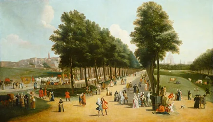 Vista del Mall en el Parque de Saint James, después de 1709-1710
