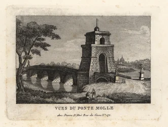 Vista del Puente Milvio, Roma