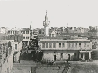 Vista del casco antiguo, Suez, Egipto, 1895