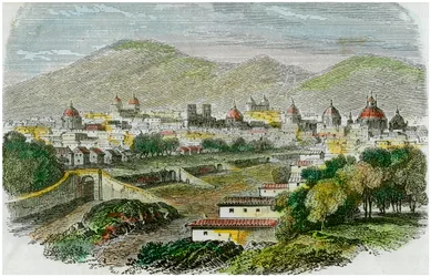 Vista de la ciudad de Cuzco, Perú, c1875