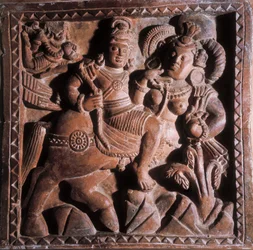 Vikrama, bajo relieve de terracota, siglos V-VI