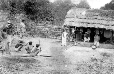 Parias del pueblo comprando en el sur de India, 1926
