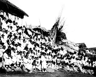 Aldeanos, Corea, 1900