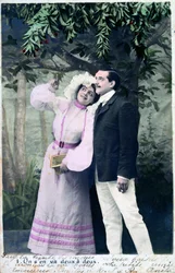 Postal francesa vintage, c1900