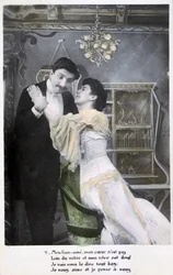 Postal francesa vintage, c1900