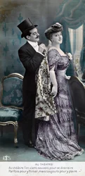 Postal francesa vintage, c. 1900