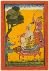 Vivaca Ragaputra, una hoja de la serie Ragamala, c. 1700-1720s