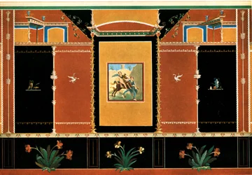 Decoración de Pared, Pompeya, Italia, 1928