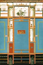 Decoración mural, Pompeya, Italia