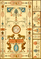 Pintura mural y decoración del techo, Alemania, principios del siglo XIX, 1898