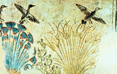 Pintura mural de la tumba de Akhenatón, Antiguo Egipto, XVIII Dinastía, c. 1375 a.C.