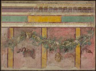 Pintura mural de la pared oeste de la Habitación L de la Villa de P. Fannius Synistor
