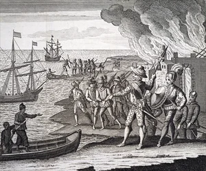 Walter Raleigh conquistando el Fuerte San José