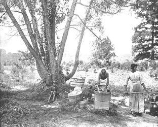 Lavanderas, El Paso, Texas, EE.UU., c. 1900