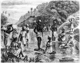 Lavando ropa, Santo Domingo, 1873