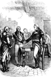 Washington despidiéndose de sus viejos camaradas, 1783 c1880