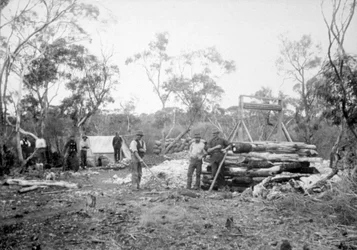 Mina de oro Waterfall, Boorara, Kalgoorlie, Australia Occidental, 1896