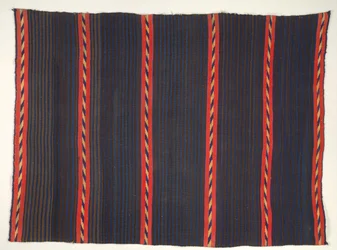 Manta con rayas Moki Moqui, 1865-1875