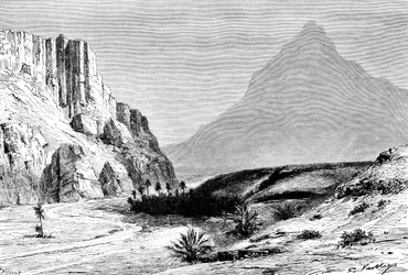 Web El-Halluf, cerca de Figuig, Marruecos, 1895
