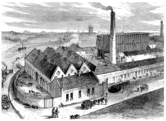 Fábrica química de Webb, Diglis, Worcestershire, 1869