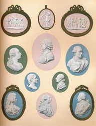 Medallones de retrato de Wedgwood en posesión de Messrs. Stoner & Evans, 1919