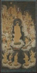 Descenso de Amida y Bodhisattvas