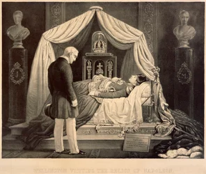 Wellington visitando las reliquias de Napoleón, siglo XIX